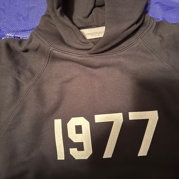 Essentials Fear Of God FOG 1977 Iron Hoodie Size XSmall - Picture 2 of 4